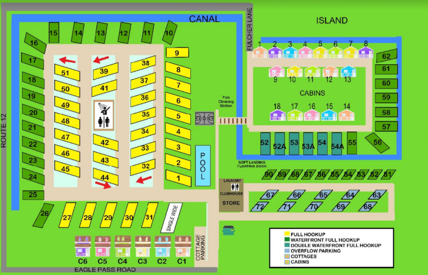 Campsite Map - Hatteras Sands Campground